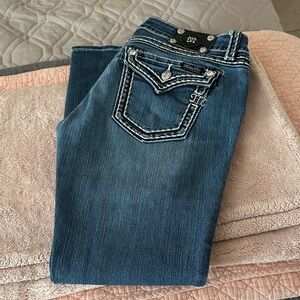 Miss Me Women's Dark Blue skinny Cut Jeans